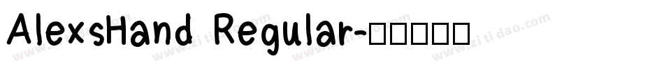AlexsHand Regular字体转换